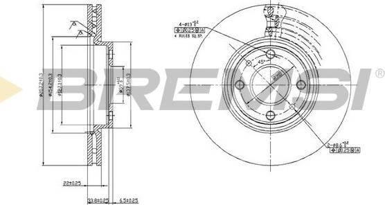 Bremsi CD6762V - Əyləc Diski furqanavto.az