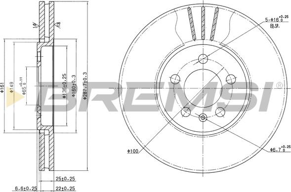 Bremsi CD6706V - Əyləc Diski furqanavto.az