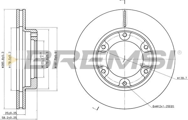 Bremsi CD6701V - Əyləc Diski furqanavto.az