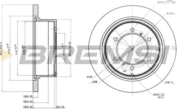 Bremsi CD6715S - Əyləc Diski furqanavto.az