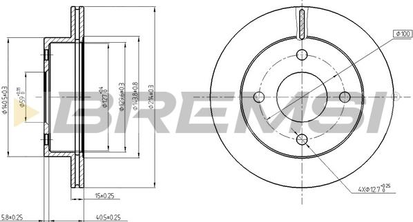 Bremsi CD6770V - Əyləc Diski furqanavto.az