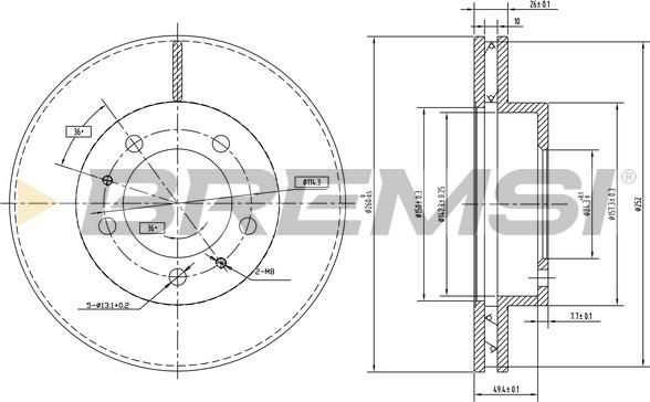 Bremsi CD6772V - Əyləc Diski furqanavto.az