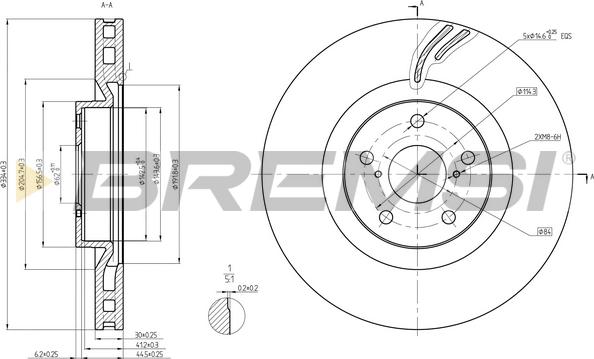 Bremsi CD8497VRD - Əyləc Diski furqanavto.az