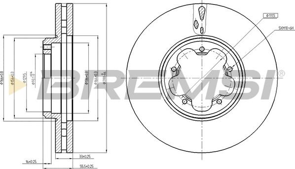 Bremsi CD8469V - Əyləc Diski furqanavto.az