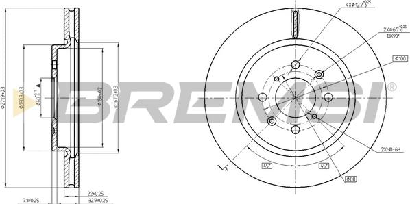 Bremsi CD8410V - Əyləc Diski furqanavto.az