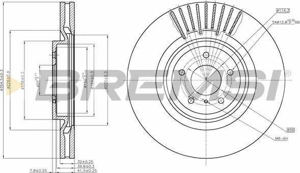 Bremsi CD8430V - Əyləc Diski furqanavto.az