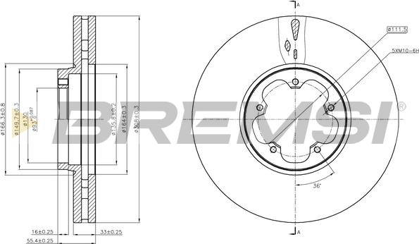 Bremsi CD8470V - Əyləc Diski furqanavto.az