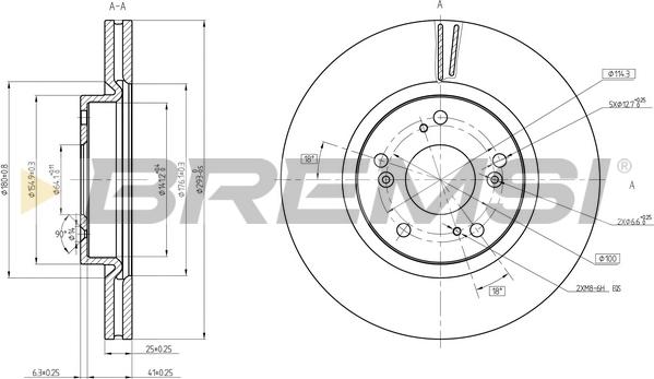 Bremsi CD8473V - Əyləc Diski furqanavto.az