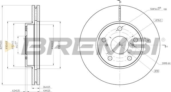 Bremsi CD8653V - Əyləc Diski furqanavto.az