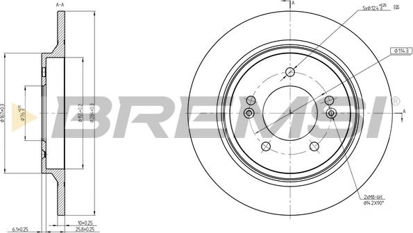 Bremsi CD8604S - Əyləc Diski furqanavto.az