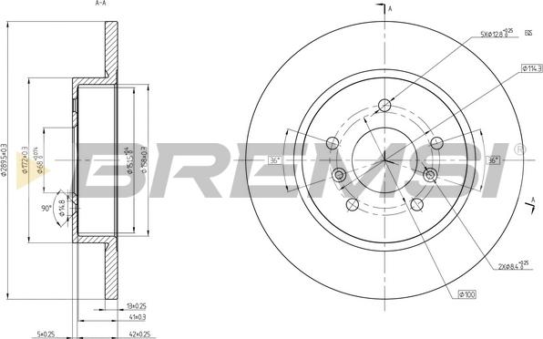 Bremsi CD8683S - Əyləc Diski furqanavto.az