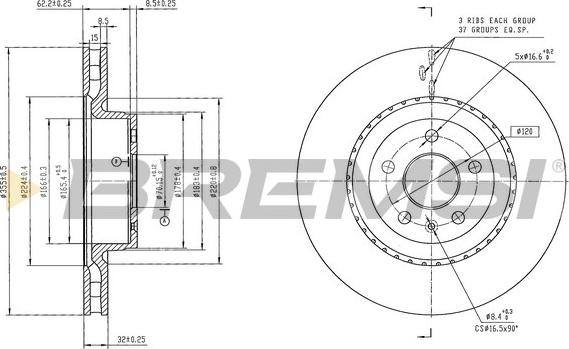 Bremsi CD8620V - Əyləc Diski furqanavto.az