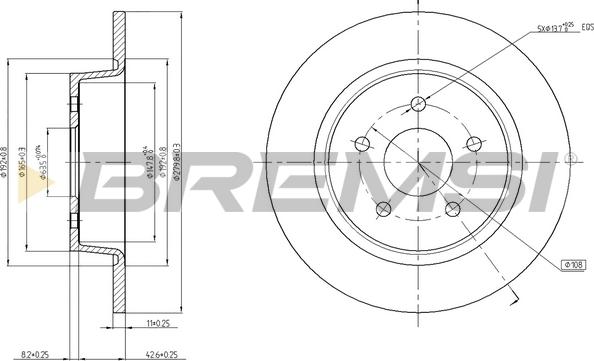 Bremsi CD8058S - Əyləc Diski furqanavto.az