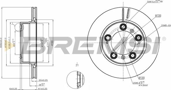 Bremsi CD8023V - Əyləc Diski furqanavto.az