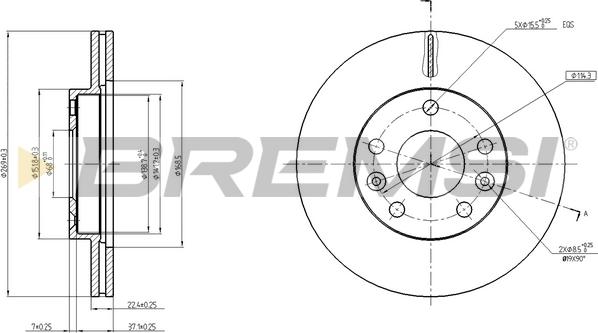 Bremsi CD8078V - Əyləc Diski furqanavto.az