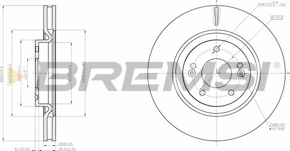 Bremsi CD8199V - Əyləc Diski furqanavto.az