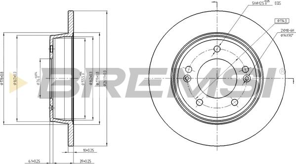 Bremsi CD8193S - Əyləc Diski furqanavto.az