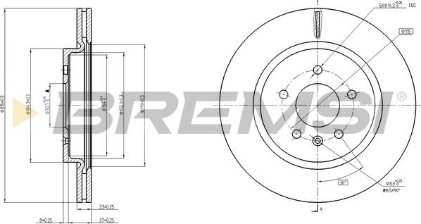 Bremsi CD8188V - Əyləc Diski furqanavto.az