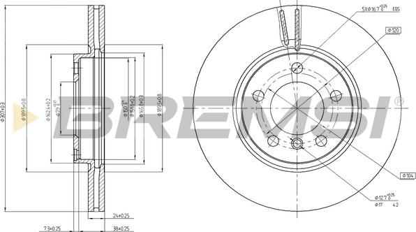 Bremsi CD8125V - Əyləc Diski furqanavto.az