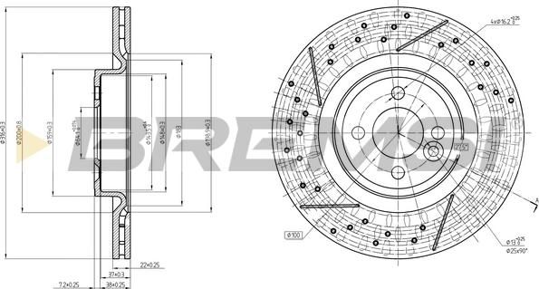 Bremsi CD8121V - Əyləc Diski furqanavto.az