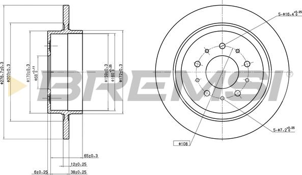 Bremsi CD8179S - Əyləc Diski furqanavto.az