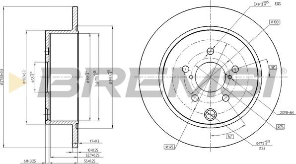 Bremsi CD8211S - Əyləc Diski furqanavto.az