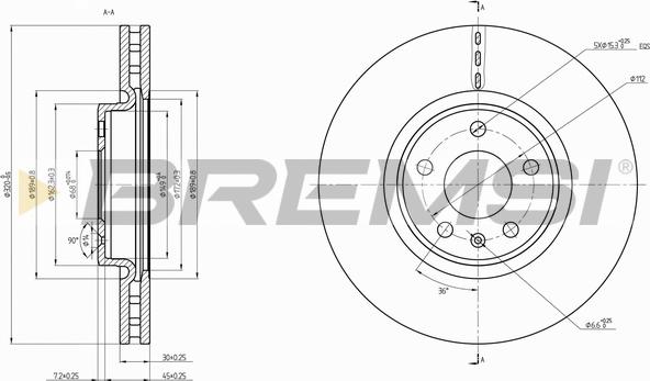 Bremsi CD8761V - Əyləc Diski furqanavto.az