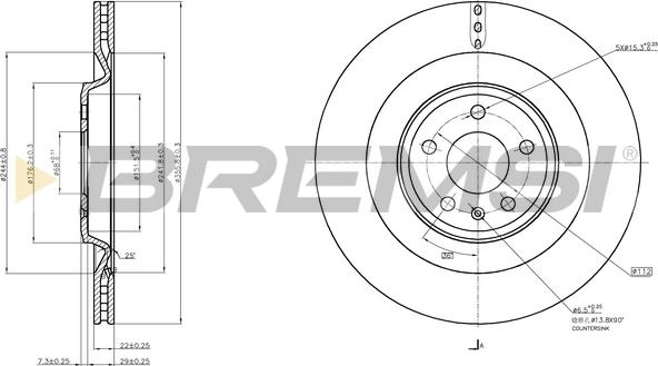 Bremsi CD7990V - Əyləc Diski furqanavto.az