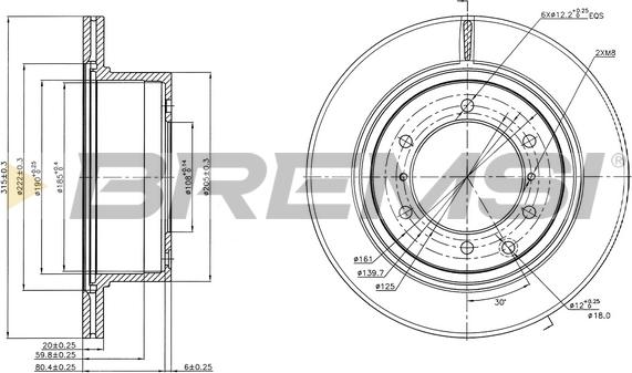 Bremsi CD7954V - Əyləc Diski furqanavto.az