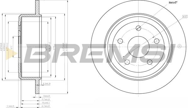 Bremsi CD7958S - Əyləc Diski furqanavto.az