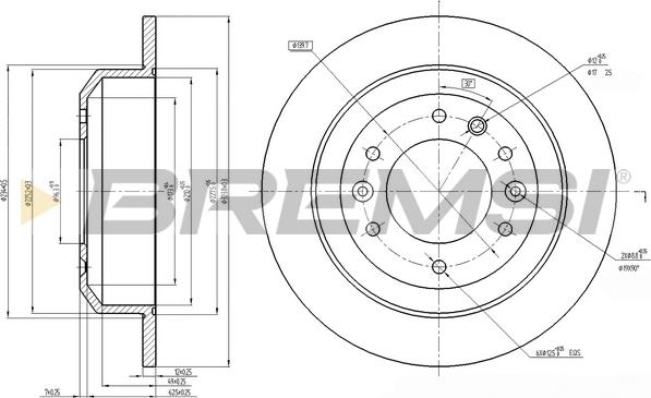 Bremsi CD7901S - Əyləc Diski furqanavto.az