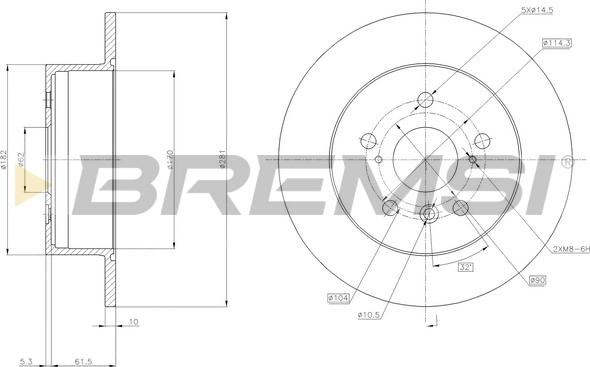 Bremsi CD7980S - Əyləc Diski furqanavto.az