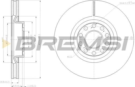 Bremsi CD7983V - Əyləc Diski furqanavto.az