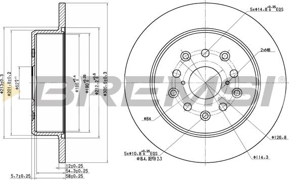 Bremsi CD7499S - Əyləc Diski furqanavto.az