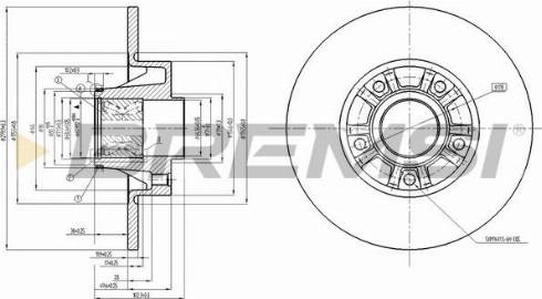 Bremsi CD7498S - Əyləc Diski furqanavto.az