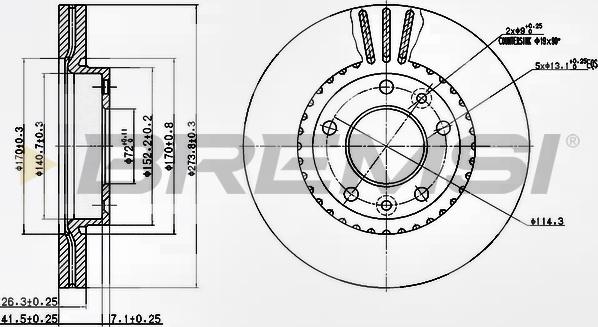 Bremsi CD7460V - Əyləc Diski furqanavto.az