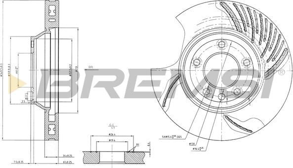 Bremsi CD7408VLS - Əyləc Diski furqanavto.az