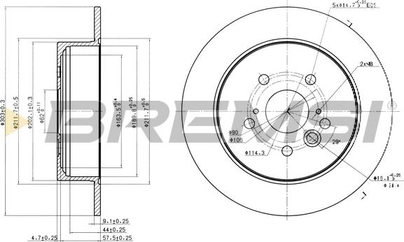 Bremsi CD7486S - Əyləc Diski furqanavto.az