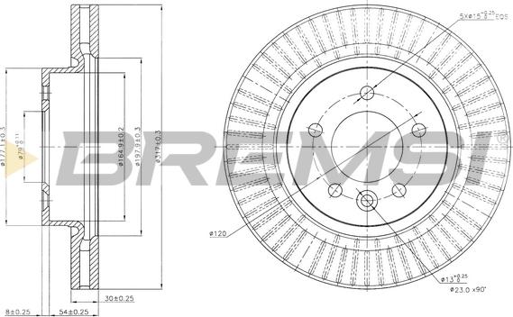 Bremsi CD7430V - Əyləc Diski furqanavto.az