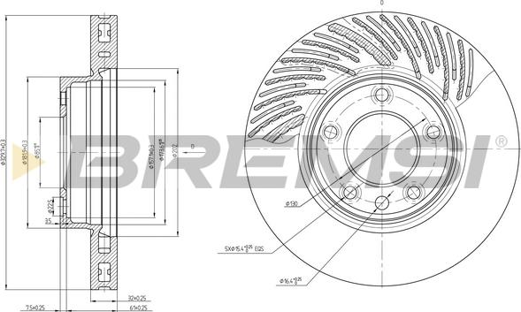 Bremsi CD7591VLS - Əyləc Diski furqanavto.az