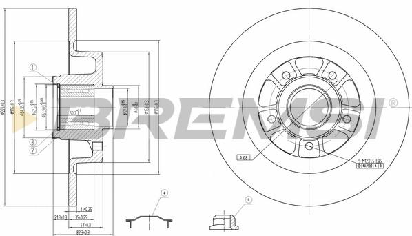 Bremsi CD7569S - Əyləc Diski www.furqanavto.az