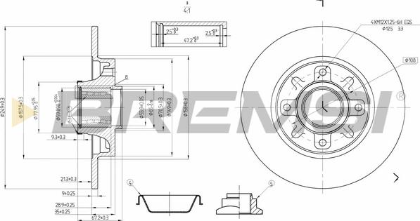 Bremsi CD7561S - Əyləc Diski furqanavto.az