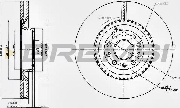 Bremsi CD7504V - Əyləc Diski furqanavto.az