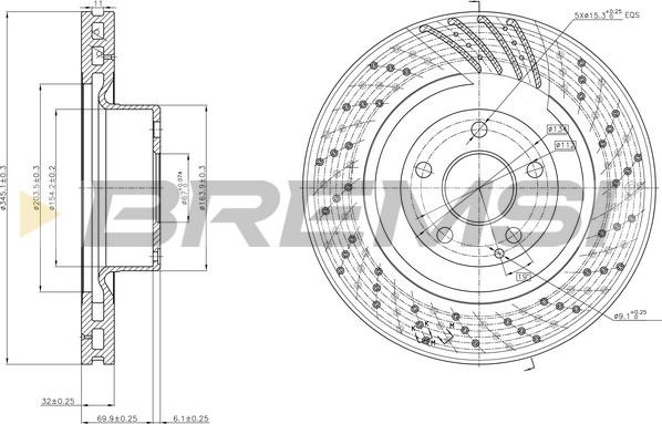 Bremsi CD7586V - Əyləc Diski furqanavto.az