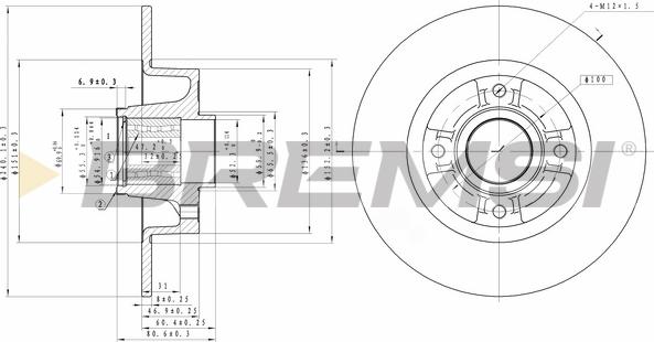 Bremsi CD7571S - Əyləc Diski furqanavto.az