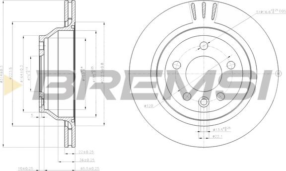 Bremsi CD7698V - Əyləc Diski furqanavto.az