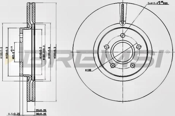 Bremsi CD7649V - Əyləc Diski furqanavto.az