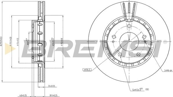 Bremsi CD7642V - Əyləc Diski furqanavto.az