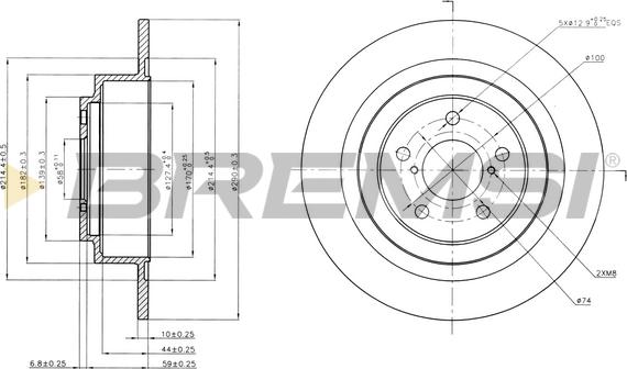 Bremsi CD7647S - Əyləc Diski furqanavto.az