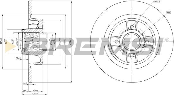 Bremsi CD7656S - Əyləc Diski furqanavto.az